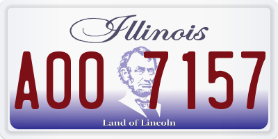 IL license plate A007157