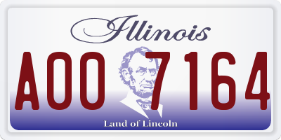 IL license plate A007164