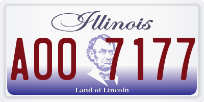 IL license plate A007177