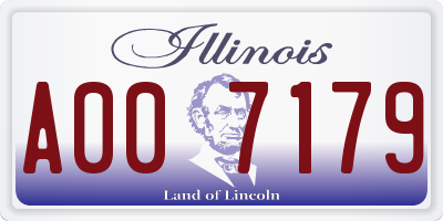 IL license plate A007179