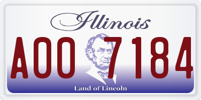 IL license plate A007184