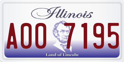 IL license plate A007195