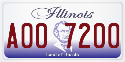 IL license plate A007200