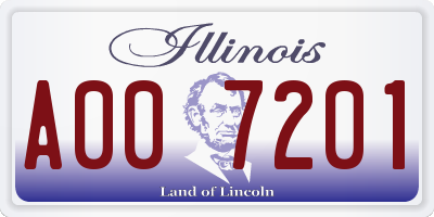 IL license plate A007201