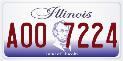 IL license plate A007224