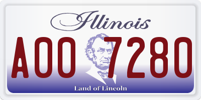 IL license plate A007280