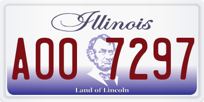 IL license plate A007297