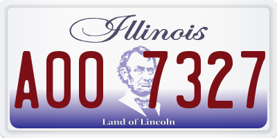 IL license plate A007327