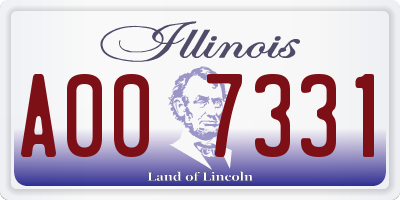 IL license plate A007331