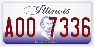 IL license plate A007336