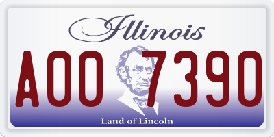 IL license plate A007390