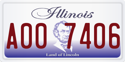 IL license plate A007406