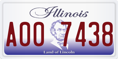 IL license plate A007438