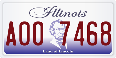 IL license plate A007468