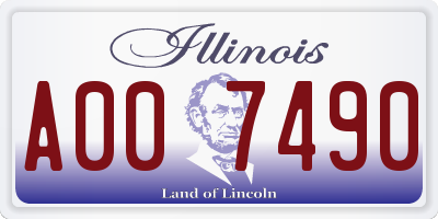IL license plate A007490