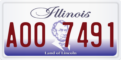 IL license plate A007491