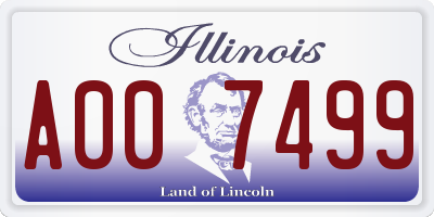 IL license plate A007499