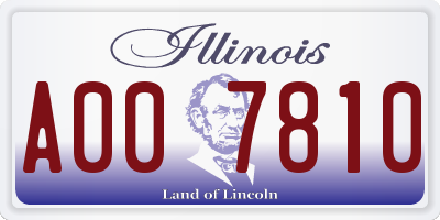 IL license plate A007810