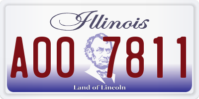 IL license plate A007811