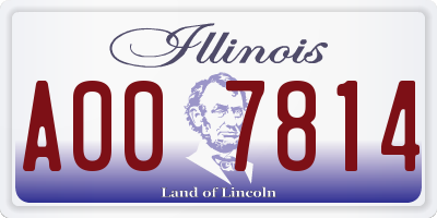 IL license plate A007814
