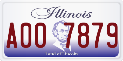 IL license plate A007879