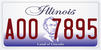 IL license plate A007895