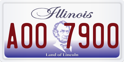 IL license plate A007900