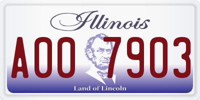 IL license plate A007903