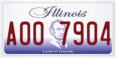 IL license plate A007904