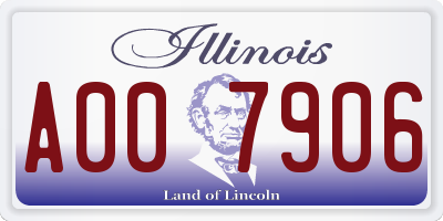 IL license plate A007906