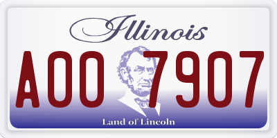 IL license plate A007907