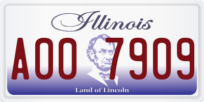 IL license plate A007909