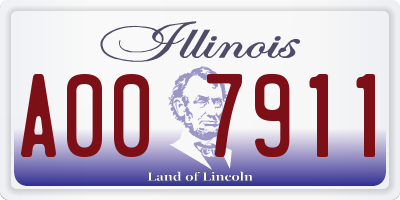 IL license plate A007911
