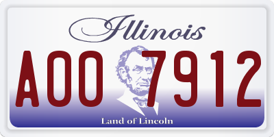 IL license plate A007912