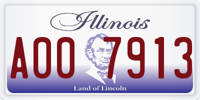 IL license plate A007913