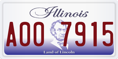 IL license plate A007915