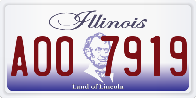 IL license plate A007919