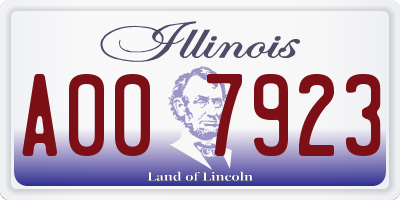IL license plate A007923