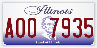 IL license plate A007935