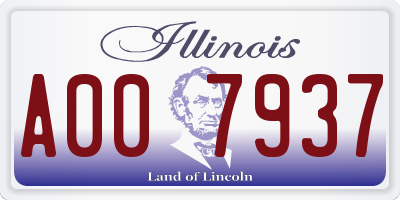 IL license plate A007937