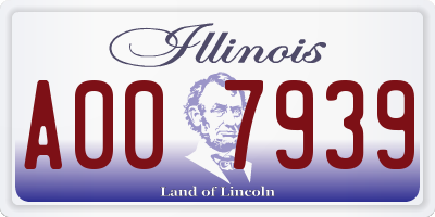IL license plate A007939