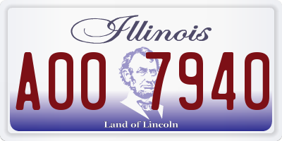 IL license plate A007940
