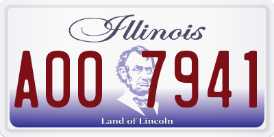 IL license plate A007941