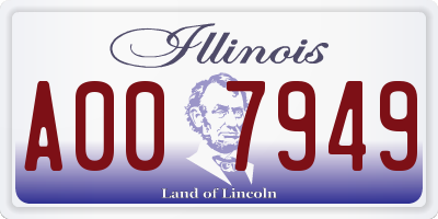 IL license plate A007949