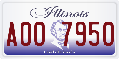 IL license plate A007950