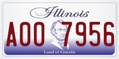 IL license plate A007956