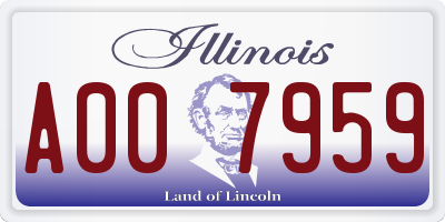 IL license plate A007959