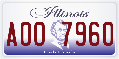 IL license plate A007960