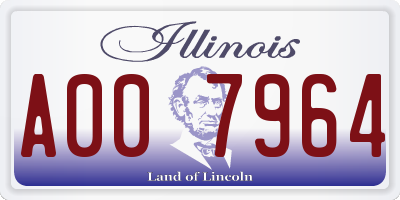 IL license plate A007964