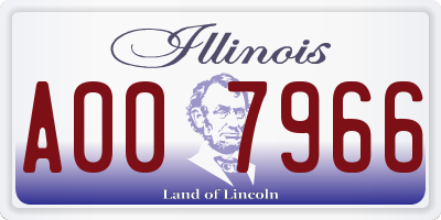 IL license plate A007966